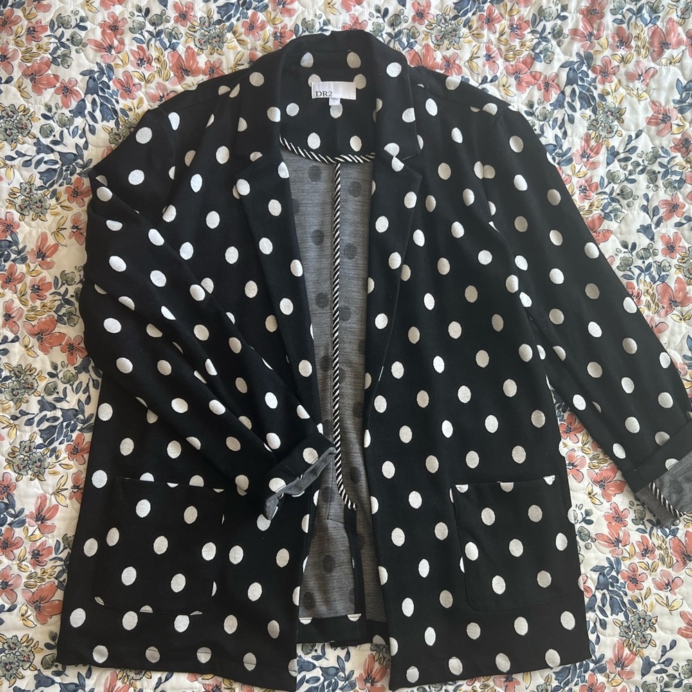 Polka dot Jersey blazer
